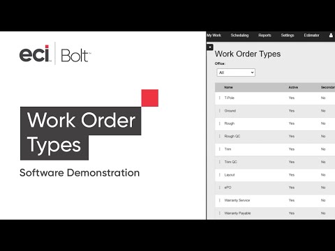 Simplify Construction Workflow Using Work Order Types