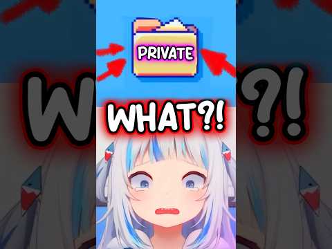 Gura Freaks Out Over "Private" Folder #hololive #hololiveenglish #vtuber