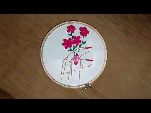 How to Embroidery by hand for beginners//Embroidery step by step easy