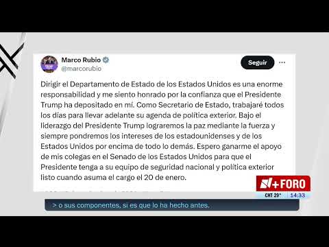 Marco Rubio se transforma en el primer latino en ser nombrado Secretario de Estado de Estados Unidos