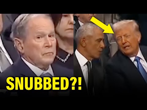 Things GET WEIRD FAST with Trump at Carter Funeral