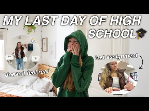 MY LAST DAY OF HIGH SCHOOL *grwm & vlog*