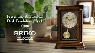 Classical Desk Pendulum Clock from Seiko Clocks | QXQ008B