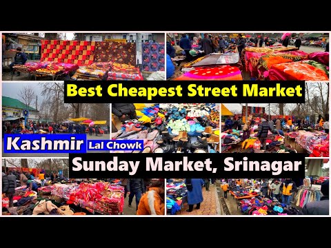 Sunday Bazaar (Market) Lal Chowk Srinagar || Most Cheapest Market In Kashmir || Market in Winter