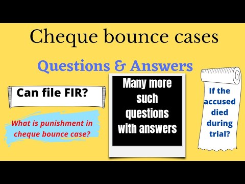 cheque bounce cases/Most common questions & Answers /Sec.138NI/ Can file FIR In cheque bounce case