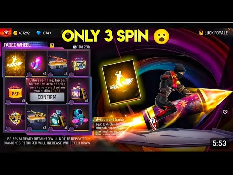 BOOM & CRACKLE FADED WHEEL IN FREE FIRE INDIA // NEW ARRIVAL ANIMATION IN FREE FIRE //