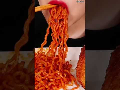 Asmr Eating Hot and Spicy Noodles 🌶️🔥#shorts