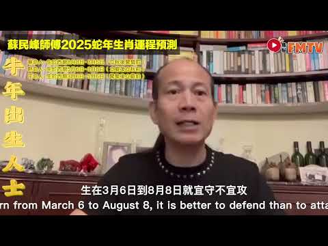 【牛】2025乙巳年生肖運程｜蘇民峰師傅預測2025蛇年十二生肖運勢｜2025犯太歲、人緣運、財運、事業運、姻緣運生肖詳講 #玄宇宙