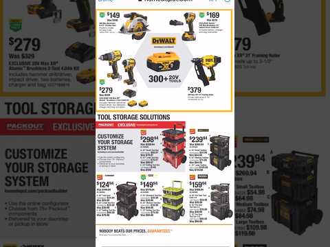 Home Depot Deals Today & Tomorrow #homeimprovementtools