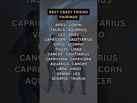 Best Crazy Friend Pairings #astrology #zodiac