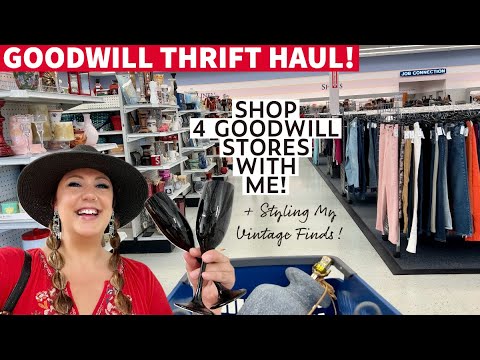 SHOP 4 GOODWILL STORES WITH ME! | My 1st Stop Was 👍👍👍 Thrift Haul | Thrift With Me!