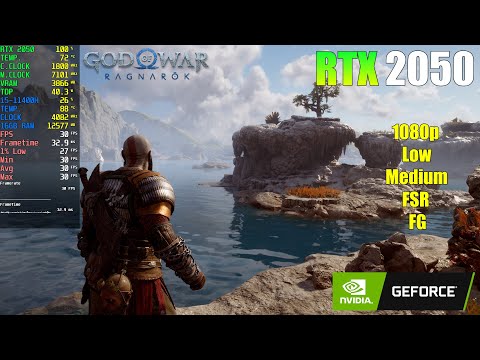 God of War Ragnarok - RTX 2050 Laptop - 1080p Low, Medium, FSR, FG