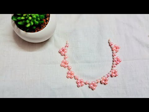 DIY🔥 Pearl Jewellery How to Make Stunning ...pearl necklace😍 making at home pearl craft ideas easy❤️