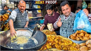 20/- BEST Amritsari Street Food India 😍 Traffic Jam Punjabi Nashta | 100 Kg Roz