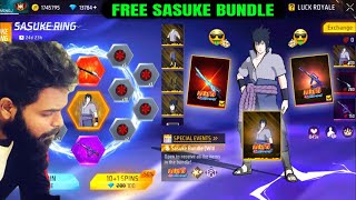 Free 😍 வந்தாச்சு SASUKE BUNDLE 😎 SASUKE RING EVENT 💎 SASUKE NARUTO EVENT FREE FIRE 🔥 FREE FIRE INDIA