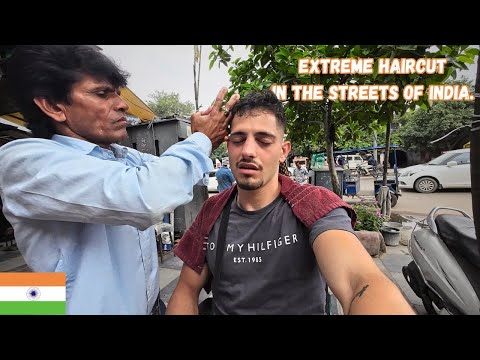 CRAZY $1 Haircut Experience in The Streets of India 🇮🇳