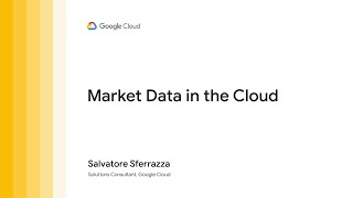 Market data in the Cloud