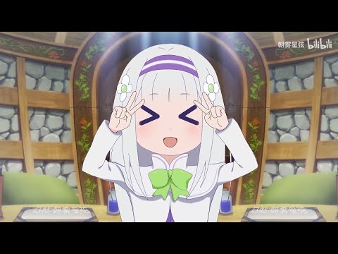 Emilia plays rock, paper and scissors with Geuse | Loli Emilia (エ ミ リ ア) | Re:Zero Arco 4 animation