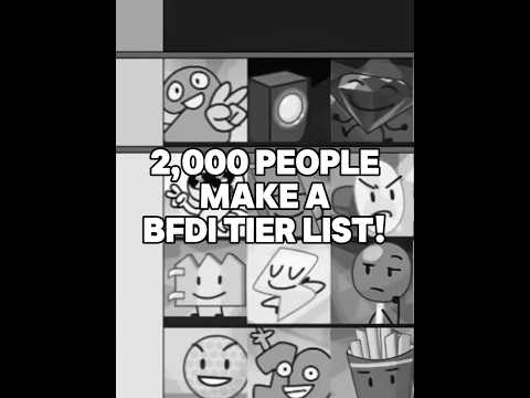 THE BFDI TIER LIST!