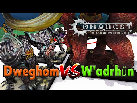 Conquest: Vaulsc (Dweghom) vs Theijek (W'adrhŭn) - Divide & Conquer (Tabletop Simulator)