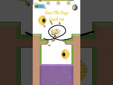 Save The Doge Level 128 Gameplay and Guide. #savethedoge #gameplay #walkthrough #mobilegame #shorts