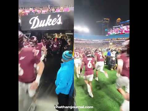 Virginia Tech football 🏈 team runs onto the field for the Duke’s Mayo Bowl