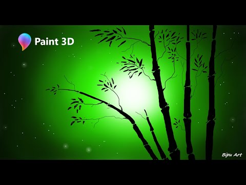 Bamboo Tree Drawing on paint 3d |Paint 3D Drawing| paint 3d Easy drawing |How to Draw -  in computer