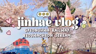 🇰🇷 Jinhae 🌸 鎮海兩大賞櫻名所 🍡 #慶和站 #餘佐川 / cherry blossom spots #브이로그