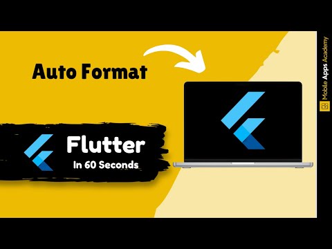 Auto Format Code | FLUTTER IN 60 SECONDS | #01