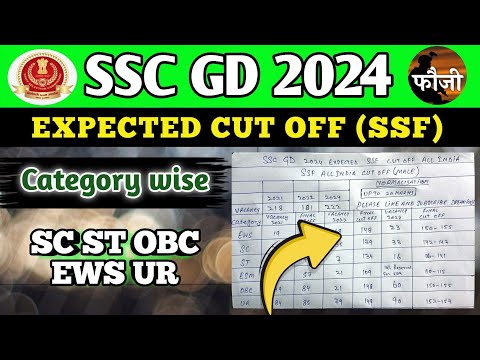 ssc gd 2024 cut off | ssc gd cut off 2024 | ssc gd ssf cut off 2024 | ssc gd 2024 state wise cut off