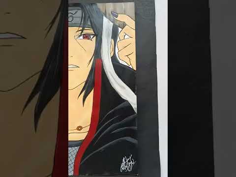 Painting ITACHI UCHIHA 🎨 | Wait for it. 😍  #shorts #itachi #ytshorts #anime