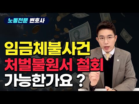 임금체불사건 처벌불원서 철회 가능한가요 ?