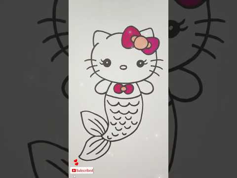 How to Draw a Mermaid Kitty 🐱🧜‍♀️🎨