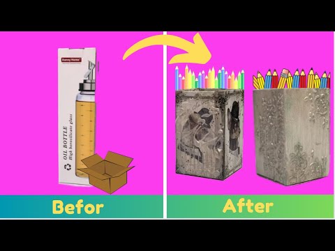 Don’t throw away carton boxes |2Awesome Ideas for Crafting Pencil Holder DIY Projects from Cardboard