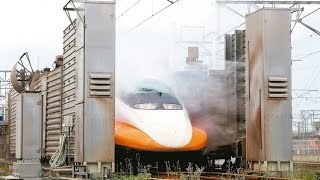 高鐵洗車畫面曝光 34組列車年花1.2億