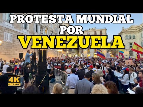 Venezuela | Protesta Mundial por la LIBERTAD y en contra del FRAUDE desde Barcelona España | 28S