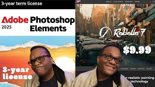 Adobe Photoshop Elements goes to a 3 year Subscription and Rebelle 7 Huge Sale!