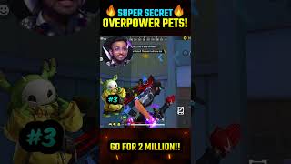 🔥3 Secret Most Overpower Best Pets For BR RANK in Garena Freefire🔥l #shorts #freefire | PRI GAMING