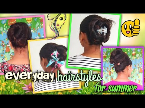 Everyday Hair Style For Summer | Cute Easy Girls Hair Style For Long Hair | Big Claw Clip Hairstyls