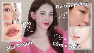 Bí quyết để trở nên''XINH ĐẸP''hơn mỗi ngày|skincare mùa đông,môi Douyin, mũi cao-cằm vline tại nhà