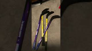 Insane mini stick collection  #hockey #hockeyislife #fyp #kneehockey