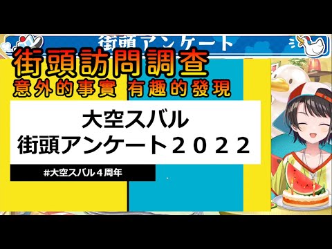 大空昴的2022年4周年街頭訪問精華【大空スバル/大空Subaru】