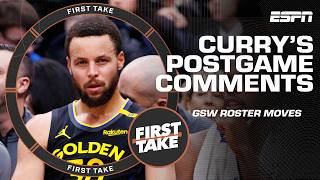 Steph Curry says Warriors shouldn't make a 'DESPERATE' move to try to improve roster 👀 | First Take