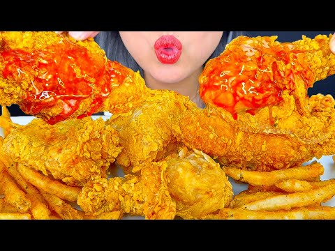 ASMR POPEYES HOT HONEY FRIED CHICKEN