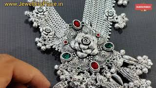 Silver Plated Handwork Rajwadi Kandora || The Jewellery Place || Whatsapp 📱 7359294137