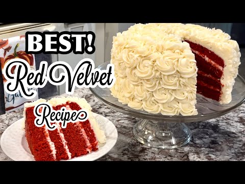 THE BEST Red Velvet Cake Recipe! Moist, Pretty and EASY!!!