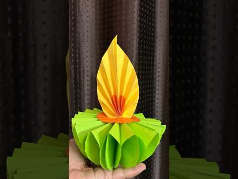 Diya Craft | Paper Diwali Craft | Paper art #diwalicraftsforkids #diwali #paperdiya #paperart #diya