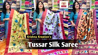 Pure Tussar Silk Saree / Pure Modal Ajrakh / Kutch Work Saree / Murshidabad Pure Silk / Pure Organza