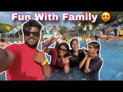 Fun With Family In Waterpark😍 | Fun N Food Village | Nishus vlogs