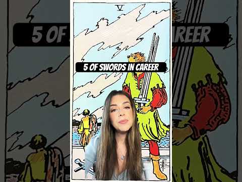 Tarot Cards in Career: 5 of Swords #tarot #tarotcardmeanings #5ofswords